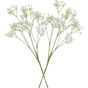 7x Stuks Kunstbloemen Gipskruid/Gypsophila Takken Wit 70 cm - Kunstplanten en Steelbloemen