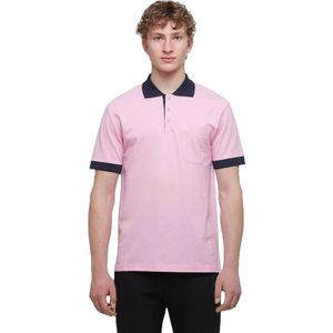 Web Blouse Comfy Heren Polo Shirt Korte Mouw Roze