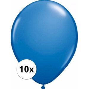 Metallic blauwe ballonnen 10 stuks 30 cm