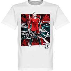 Ronaldo Portugal Comic T-Shirt - Wit - 4XL