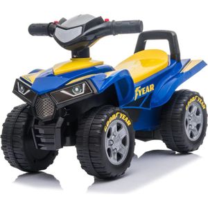 Goodyear Quad Loopauto - Blauw - met Opbergbox - 1 tot 3 jaar - Geluidjes