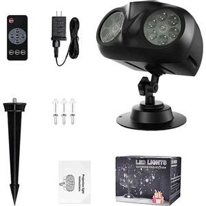 2024 Kerst Sneeuwval Projector Verlichting – Uil Vorm LED Sneeuwvlok Lamp, Dynamische Projectie Lamp voor Buiten