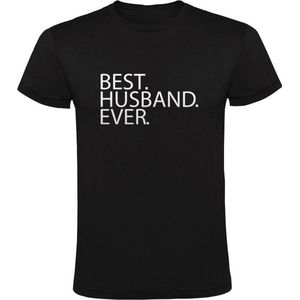 BEST HUSBAND EVER | Heren T-shirt | Zwart | Tekst | Altijd | Liefste | Getrouwd | Huwelijk | Echtgenote | Echtgenoot | Man | Vaderdag | Papa | Opa | Vrijgezellenfeest | Abraham | Grappig | Cadeau