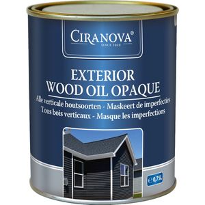 Ciranova Exterior Wood Oil - 750 ml - Naturel - Dekkend - Houtolie - Onderhoud zonder schuren - Dekkende Buitenolie voor alle houtsoorten: Douglas, Bangkirai, Ayous, Fraké en meer
