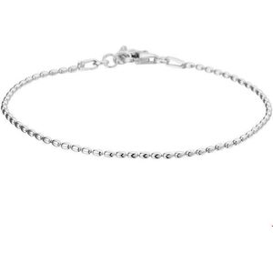 Glams armband bolletjes 1,5 mm 17 + 2 cm - Zilver