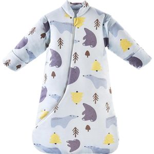 Katoenen baby wrap - babyslaapzak kleine kinderen het hele jaar door slaapzak, pyjama voor jongens en meisjes M (75-90 cm)