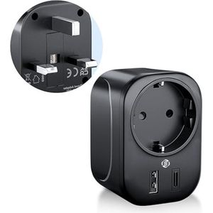 Equivera Internationale Stekker Adapter - Reisstekker - Universele Wereldstekker - Stekker Adapter - Internationale Reisstekker - Ideaal voor op reis!