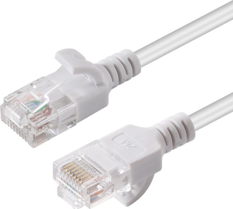 Microconnect V-UTP6A005W-SLIM netwerkkabel Wit 0,5 m Cat6a U/UTP (UTP)