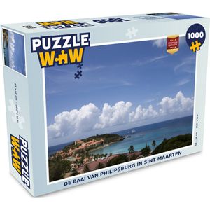 Puzzel De baai van Philipsburg in Sint Maarten - Legpuzzel - Puzzel 1000 stukjes volwassenen