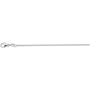 YO&NO -  Ketting - Zilver - Venetiaans -  0,9 mm - 38cm - Gerhodineerd - Zilver 925