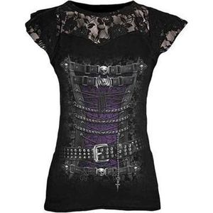 Spiral - WAISTED CORSET Top - S - Zwart