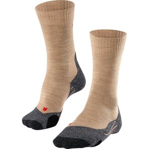 FALKE TK2 Wandelsokken anti blaren, medium padding merinowol sportsokken heren beige - Maat 44-45