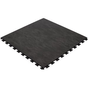 Rubbermagazijn | PVC kliktegel design Pompeji - antraciet 450x450x7,8mm | winkel | showroom | garage | prijs per stuk