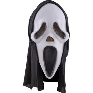 Halloween/Horror thema verkleed masker - Scream/Ghostface - volwassenen - met kap