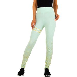 Holala stretchy legging mintgroen goud glitter S/M 36/38