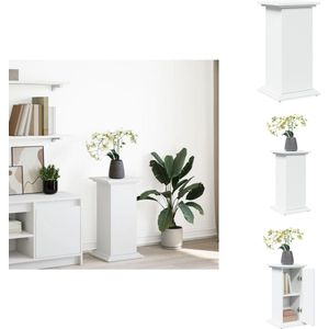 vidaXL Sokkel - Sokkels - Zuil - Pilaar - Sokkel met opbergruimte 31x30x60 cm bewerkt hout wit