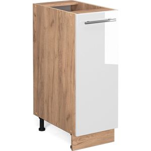 Vicco Fame-Line Keuken Apotheekkast – 30 cm , WB Marmer Wit Hoogglans , WB Marmer