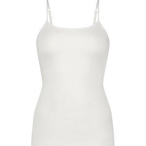 Basics spaghetti top wit voor Dames | Maat M