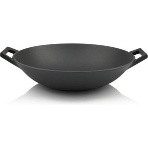 Gietijzeren Wokpan 35,5 cm - Perfect voor Inductie en Barbecue