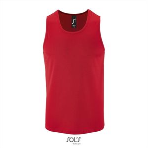 Set 2 stuks Rode Tanktop / sportshirt Sol's maat M