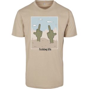 Mister Tee - Fucking Life Heren T-shirt - S - Creme