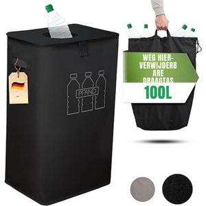 Zylo® Statiegeld Container - Container - Vuilnisbak - 100 liter - 41x33x70cm - Zwart