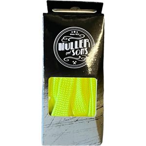 9mm Platte sneakerveter Muller and Sons in fraaie kleuren en combinaties - Neon Lime Yellow, 120cm