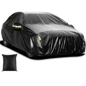 Waterdichte autohoes voor zon, sneeuw, stof en wind - Universele maat (4.4X1.8X1.6m/Hatchback/210T Zwart)