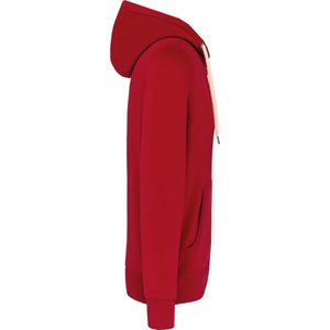 Kariban Vintage herensweater met rits en capuchon KV2306 - Vintage Dark Red - 3XL