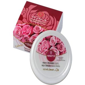 Harems Rose Skin Care Cream 125 ml - Face & Decollete Cream - Natural Oil - Vegan