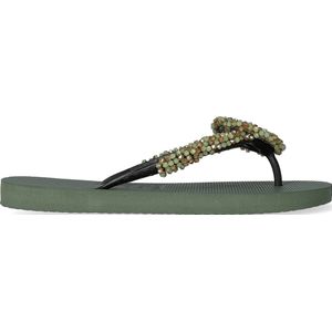 Uzurii Maria Army Green Dames Slippers Army Green | Groen | Kunststof | Maat 37/38 | 18.252.01