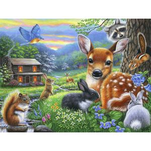 XL Legpuzzel - Voorjaar bij de blokhut - 500 extra grote puzzelstukjes - Sunsout- ouderen - slechtziende