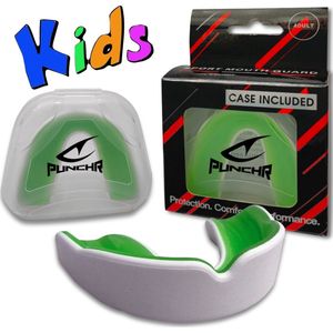 PunchR™ Pro Gel-Fit Gebitsbeschermer MG-008 Kids Wit Groen