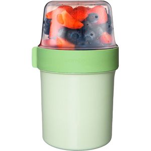 Lock&Lock Yoghurtbeker - Yoghurt beker to go - Muesli beker to go - Lunchpot - Lunchbeker - Meeneem - Lekvrij - Medium - 560 ml + 310 ml - Groen