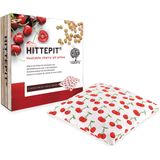 Treets HITTEPIT Vierkant met kersendesign – Kersenpitkussen - duurzaam warmte kussen - verwarmbaar kussen - helpt spieren te ontspannen