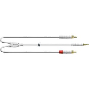 Cordial Cordial Audio Adapterkabel [1x Jackplug male 3,5 mm - 2x Cinch-stekker] 3.00 m Wit