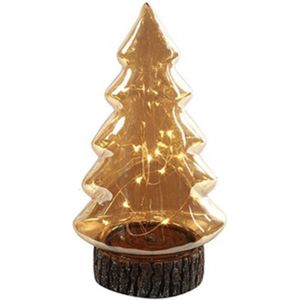 Kerstboompje van GLAS M goud met led en timer Countryfield