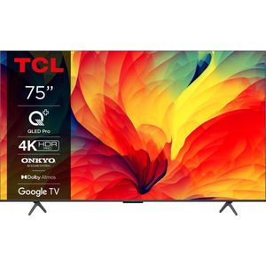 TCL QLED780 75QLED780 tv 190,5 cm (75"") 4K Ultra HD Smart TV Zwart 450 cd/m²