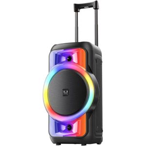 Fresh ’n Rebel draadloze partyspeaker met microfoon en Ledverlichting Lichteffecten (160 watt)