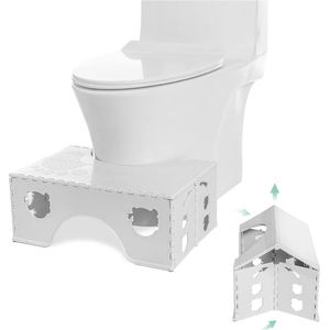Toiletkruk, inklapbaar, fysiologische kruk, badkamer voor volwassenen en kinderen, wc-kruk voor badkamer en toilet