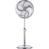 Nordic Home Culture - Metalen Vloerventilator - 45CM - 3 Snelheden - Ventilator Staand - Zilver