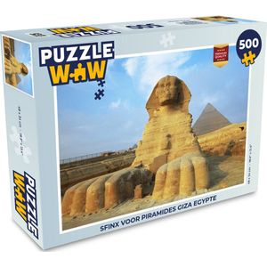 Puzzel Sfinx voor piramides Giza Egypte - Legpuzzel - Puzzel 500 stukjes