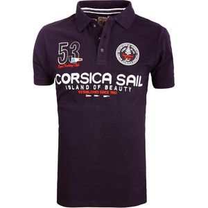 Geographical Norway Polo Shirt Zwart Corsica Sail Kibutz - S