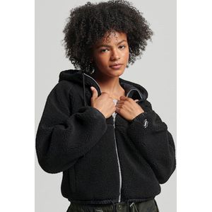 Superdry Code Sport Logo Borg Through Jasje Zwart 2XS Vrouw