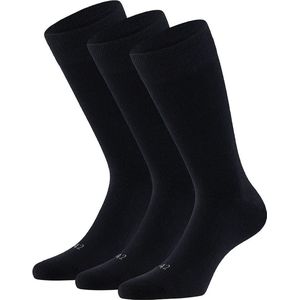 Apollo - Merino Wolllen sokken - Unisex - Antipress - Zwart - 3-Pak - Maat 35/38 - Diabetes sokken - Sokken zonder elastiek - Naadloze sokken