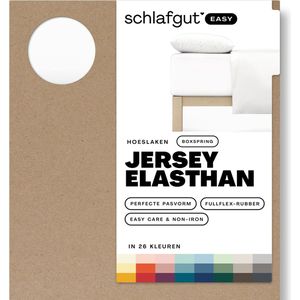 schlafgut Boxspring Easy Jersey Elasthan Hoeslaken XL - 180x200 - 200x220 101 Full-White
