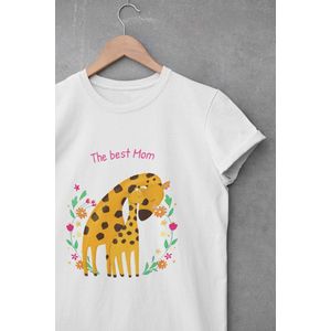 Shirt - The best mom - Wurban Wear | Grappig shirt | Beste moeder | Unisex tshirt | Moederdag | Dieren | Wit