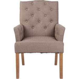 CLP Sugar Set van 2 eetkamerstoelen - Stof taupe antiek licht