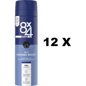 8x4 Deo Spray Men - No.17 Oceanic Boost - 12 x 150 ml