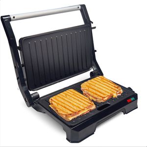 Tosti Apparaat voor 2 Tosti's - Grill IJzer - Contactgrill - Panini - Apparaten - Uitklapbaar - Vivid Green